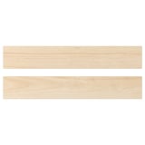 Two long rectangular wooden panels in light ash color, smooth and parallel, with a subtle grain pattern visible.