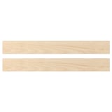 Two light ash wood texture panels, modern design, melamine and paper foil finish, rectangle shape.