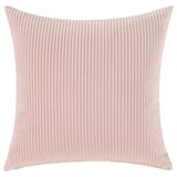 ÅSVEIG light pink corduroy cushion, square, soft textured design.