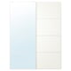 An AULI sliding door with mirrored and multi-finish panels.