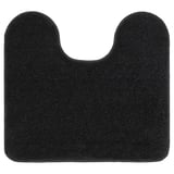 BACKMÅRA black bath mat, soft recycled polyester, u-shape, non-slip latex backing.