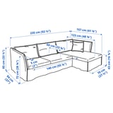 Illustration with measurements for the product: BACKSÄLEN.