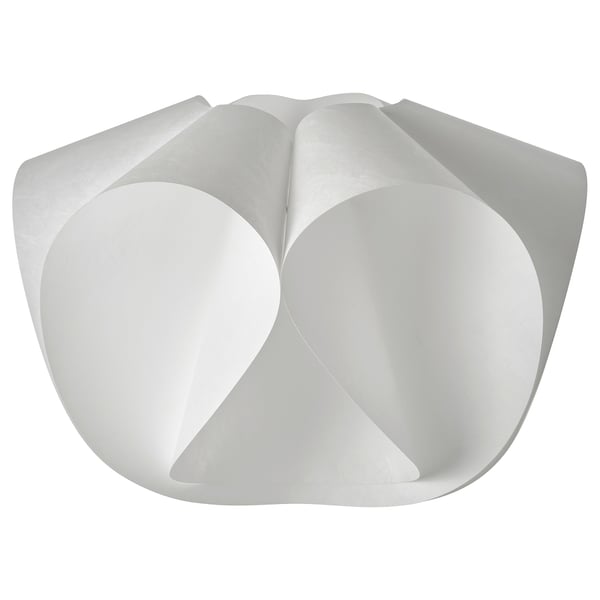 BÄCKNATE lamp: white, soft, flower-shaped, petroleum-based material.