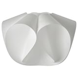 BÄCKNATE lamp: white, soft, flower-shaped, petroleum-based material.