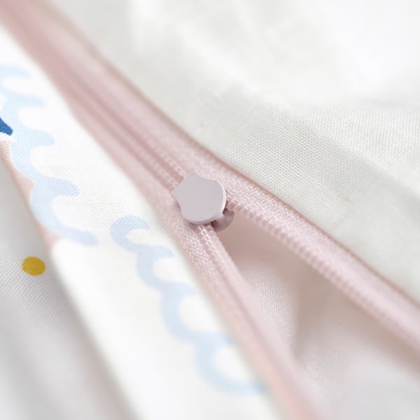 BARNDRÖM Duvet cover and pillowcase, white multicolour/unicorn pattern, 150x200/50x60 cm