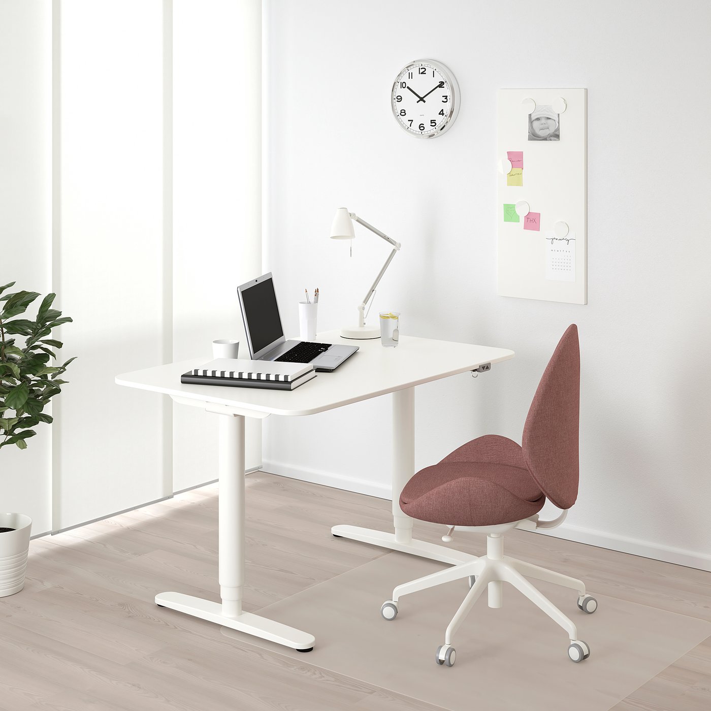 BEKANT desk sit/stand, white, 120x80 cm - IKEA Belgium