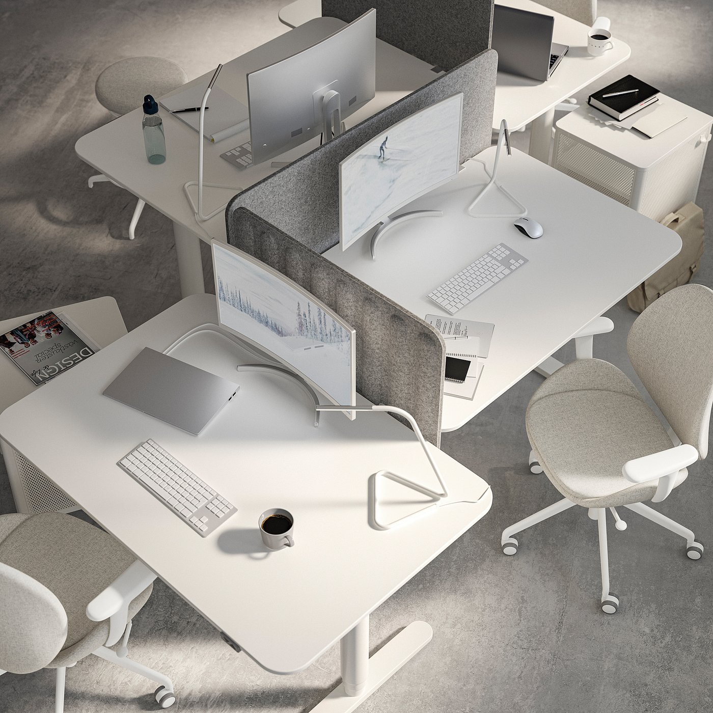 BEKANT desk, white, 120x80 cm - IKEA Belgium