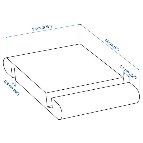Illustration with measurements for the product: BERGENES.