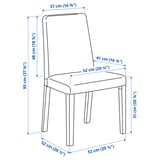 Illustration with measurements for the product: BERGMUND.
