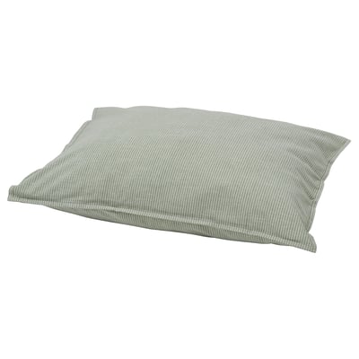 A BERGPALM pillowcase in light green, woven with a classic striped pattern, made from 100% cotton.