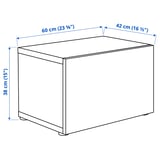 Illustration with measurements for the product: BESTÅ.
