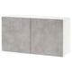 BESTÅ storage unit, grey-white, rectangular, modern design, concrete effect doors.