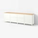 BESTÅ Storage combination, white/Pipmakare white, 240x42x76 cm