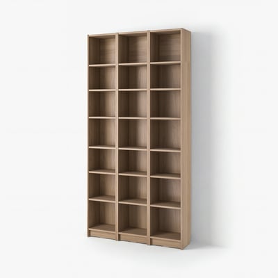 BILLY Bookcase comb with extension units, oak effect, 120x28x237 cm