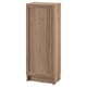 BILLY bookcase: tall, light brown, wooden, single-door storage unit with simple design.