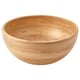Option: Bamboo salad bowl with natural wood grain.