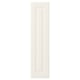 A tall, off-white BODBYN cabinet door with a smooth, lacquered finish. It a central beveled panel, giving it a classic, traditional look.