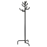 Black BONDSKÄRET coat stand, tree-like shape, 6 hooks.