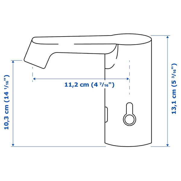 Illustration with measurements for the product: BROGRUND.