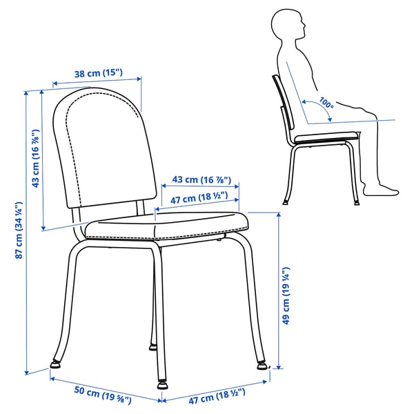 Illustration with measurements for the product: DANDERYD.