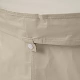 Close-up of DIMPA bags sturdy white handle and durable stitching, showing quality and craftsmanship.
