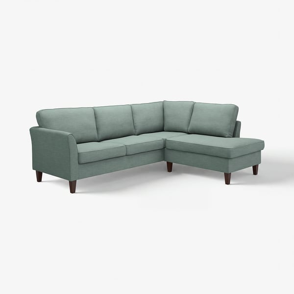 EKHOLMA Cvr f crnr sofa, 4-seat w open end, Hemmesta grey-green