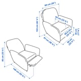 Illustration with measurements for the product: EKOLSUND.