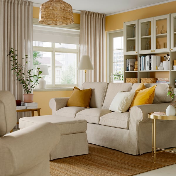 EKTORP 3-seat sofa, Kilanda light beige