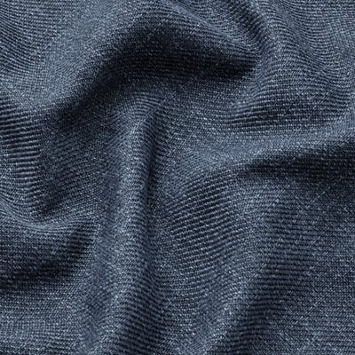 Close-up of dark grey EKTORP fabric, smooth texture visible, showcasing quality and weave.