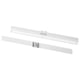 Option: Two white metal ELVARLI brackets, rectangular, horizontal, aluminum, adjustable.