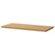 Option: ELVARLI bamboo shelf, natural. Simple, flat, long rectangular design. Durable, sturdy. Perfect for modern decor.