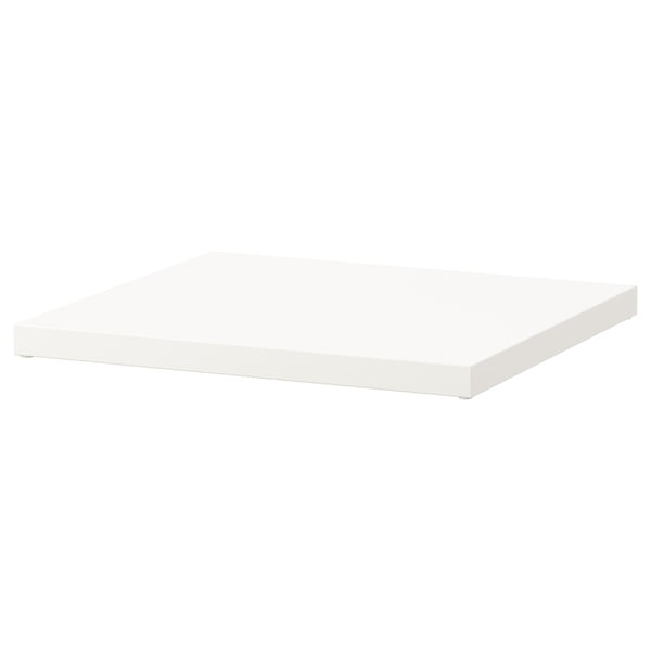 ELVARLI white shelf, sleek and modern, made of recycled materials. Perfect for minimalist decor.
