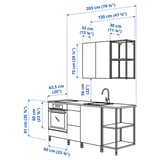Illustration with measurements for the product: ENHET.