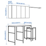 Illustration with measurements for the product: ENHET.