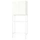 Option: An ikea ENHET white laundry unit with closed cabinet and open shelf sections for storage.