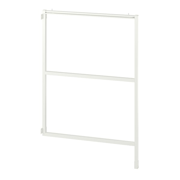 Depicts an ENHET white metal side panel. It is rectangular, with a sleek design, and made of steel with an epoxy/acrylic coating.