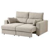 ESKILSTUNA sofa: light gray, l-shaped, high back, adjustable cushions, cozy design.