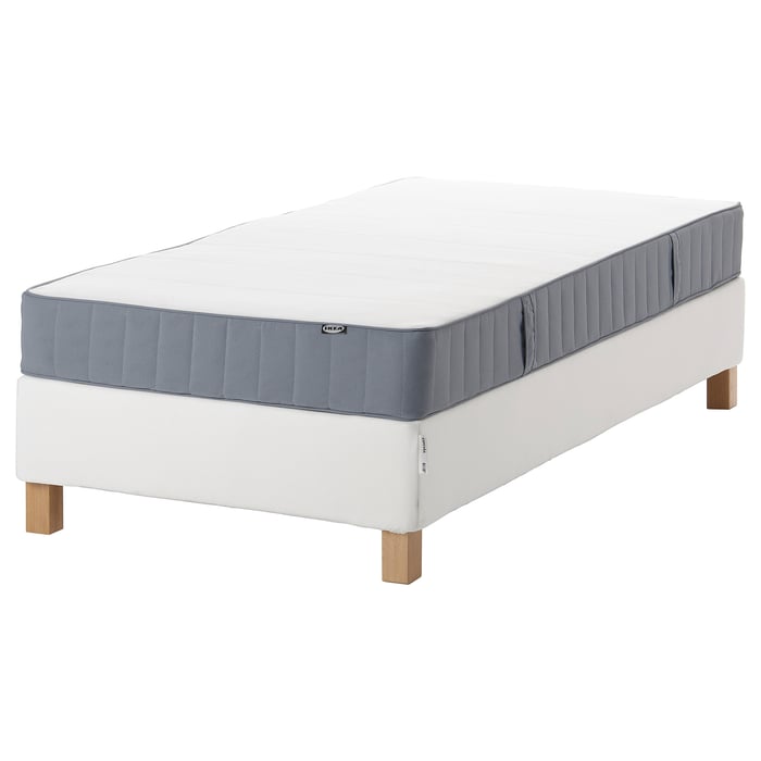 ESPEVÄR/VESTMARKA divan bed, white/firm light blue, 90x200 cm IKEA