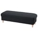 Option: This image shows an ESSEBODA bench in dark gray fabric with wooden legs, offering storage and seating.