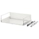 Option: EXCEPTIONELL drawer in white with smooth, handle-free front; includes two runners, designed for push-to-open functionality.