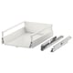 Option: A white EXCEPTIONELL push-to-open drawer with built-in dampers, ideal for minimalist kitchens.