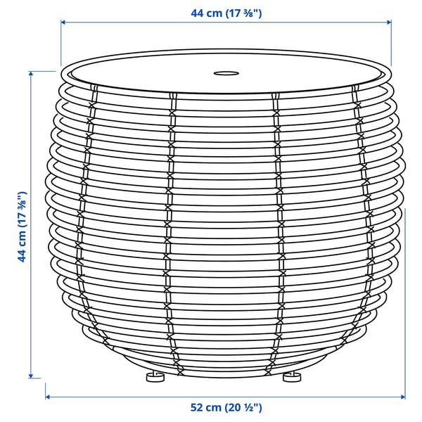 Illustration with measurements for the product: FÅLSKÄR.