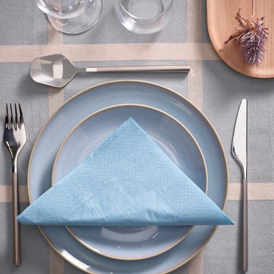 FANTASTISK Paper napkin, grey-blue, 40x40 cm