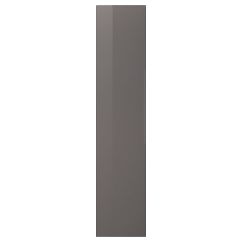Grey high-gloss rectangular door, modern particleboard design