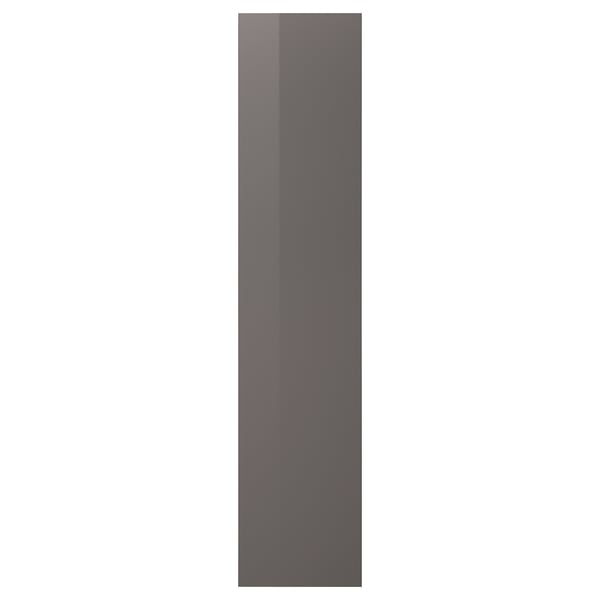 FARDAL door: sleek, tall, dark grey, glossy finish, rectangular.