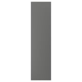 A tall, dark grey rectangular panel with smooth, flat edges. It is made of particle board, covered with plastic foil on both sides.