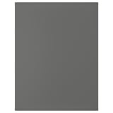 This image shows a FÖRBÄTTRA cover panel in dark grey, rectangular, with smooth plastic finishes on both sides.