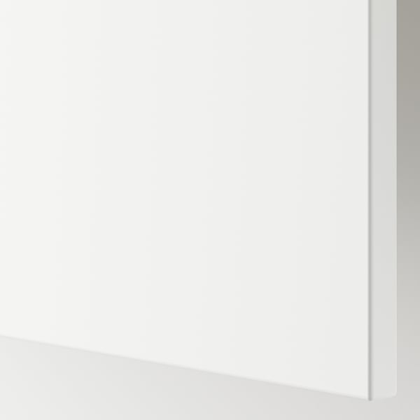 Clean, white cabinet panel with smooth, seamless edges and glossy finish, reflecting light evenly.