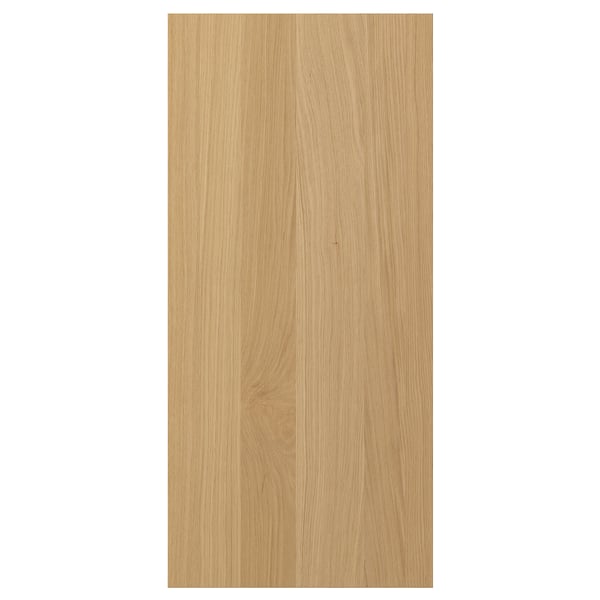 FORSBACKA oak veneer kitchen panel, natural warm wood, rectangular shape, sleek design.