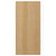 Option: FORSBACKA oak veneer kitchen panel, natural warm wood, rectangular shape, sleek design.
